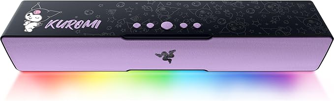 Razer Leviathan V2 X: PC Soundbar - Compact Design - Chroma RGB - USB Type C Power and Audio Delivery - Bluetooth 5.0 - for PC, Laptop, Smartphones, Tablets & Nintendo Switch - Kuromi Edition
