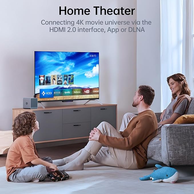 Yxk Zero1 4-Bay Desktop NAS, Intel N100 Quad-Core CPU, User-Friendly Home NAS Storage, Support 120TB (Diskless), 8GB RAM, Remote Access, 2 * 2.5GbE, 4K HDMI, Network Attached Storage