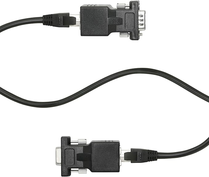 DB9 RS232 to RJ45 Extender, DB9 9-Pin Serial Port Female&Male to RJ45 CAT5 CAT6 Ethernet LAN Extend Adapter Cable-2pcs (2-Adapter)