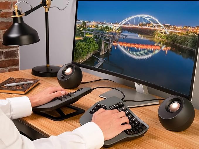 Kinesis Advantage360 Split Ergonomic Keyboard - USB-C | Mechanical Switches | Fully Programmable | Contoured Shape | Adjustable Tenting | PBT Keycaps
