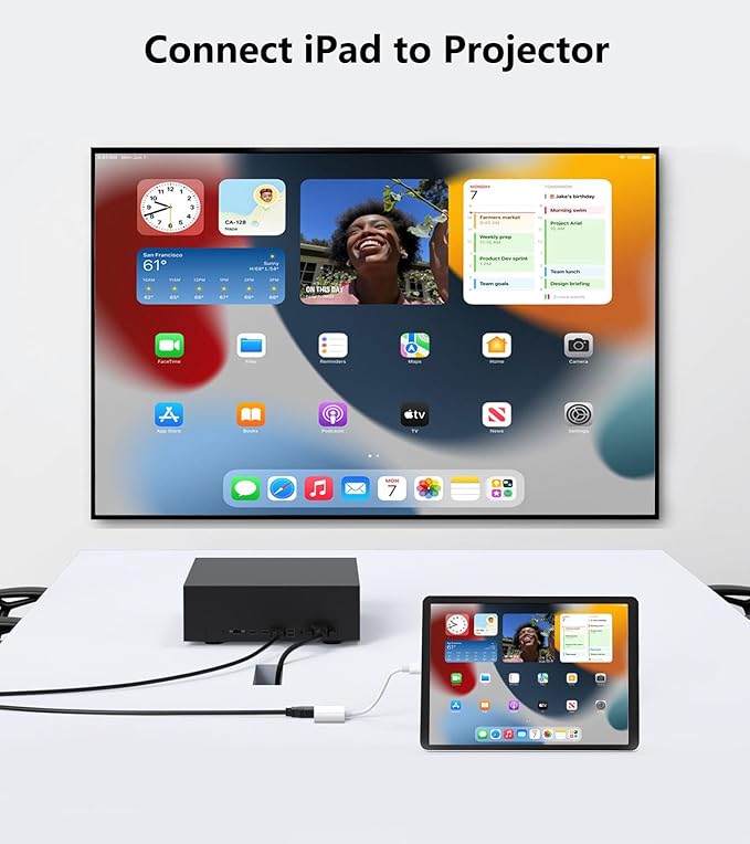 Apple USB-C to HDMI Adapter 4K@60Hz for iPhone 15 16 17 MacBook Pro Air iPad Pro, MFi Certified USB 3.1 Type C Digital AV HDMI 2.0 Cord Compatible with Samsung Galaxy S25/S24/S23 and More (White-2)