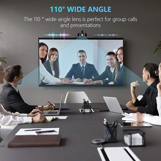 Akyta 1080P PC Webcam, Plug and Play USB C Camera with Microphone/Privacy Cover/Stand/Adapter & Wide Angle 110°, Web Camera for Desktop Computer PC Mac Video Calling/Zoom Conference
