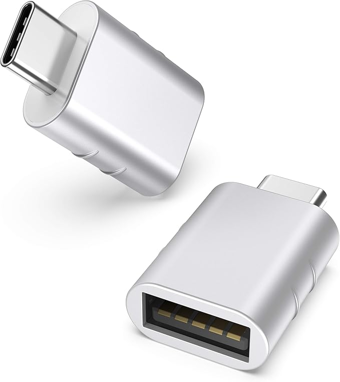 Syntech USB C to USB Adapter(2 Pack), USB-C Male to USB 3.0 Female Adapter Compatible with iPhone 17 Pro Max MacBook Pro Air 2024 iPad mini Pro Surface Pro and Other Type C or Thunderbolt 4/3 Devices