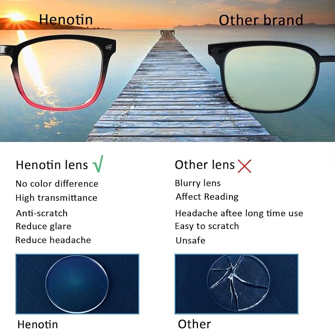 Henotin 4-Pack Blue Light Blocking Reading Glasses Women Men,Spring Hinge Computer Readers,Anti UV Ray Square Nerd Eyeglasses (Mixed Color-A, 2.50)