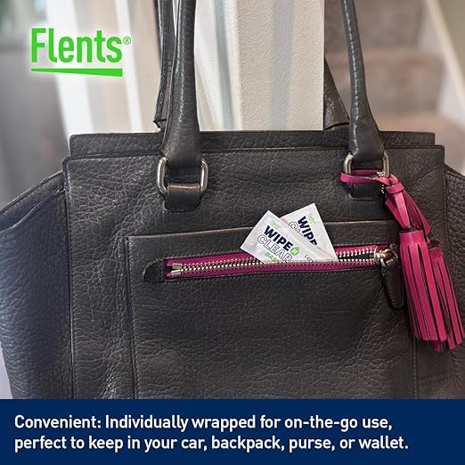 Flents Lens Wipes, Wipe 'N Clear Basic, 400 Count, Pre-Moistened, Streak-Free, Safe for Glasses, Sunglasses, Gentle Cleaning, Clear Vision, Streak-Free, Individually Wrapped for Travel & Convenience