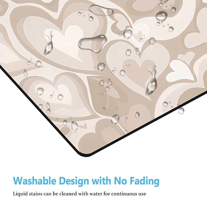 Abstract Modern Mousepad,Cute Small Heart Mouse Pad,Square Waterproof Non-Slip Rubber Base Mouse Pad for Office Laptop,Gaming Mousepad Cloth Computer Mouse Pads for Wireless Mouse