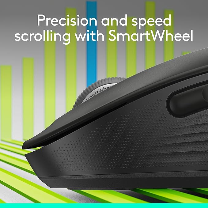 Logitech Signature M650 Wireless Mouse - for Small to Medium Sized Hands, 2-Year Battery, Silent Clicks, Customizable Side Buttons, Bluetooth, for PC/Mac/Multi-Device/Chromebook - Black