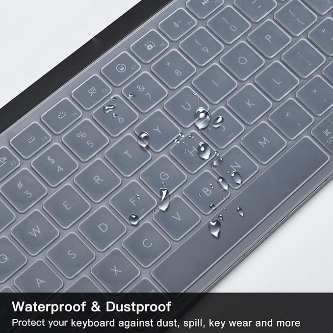Keyboard Cover for Logitech MX Keys Mini Wireless Illuminated Keyboard, Logitech MX Keys Mini Silicone Keyboard Skin Protector, Clear