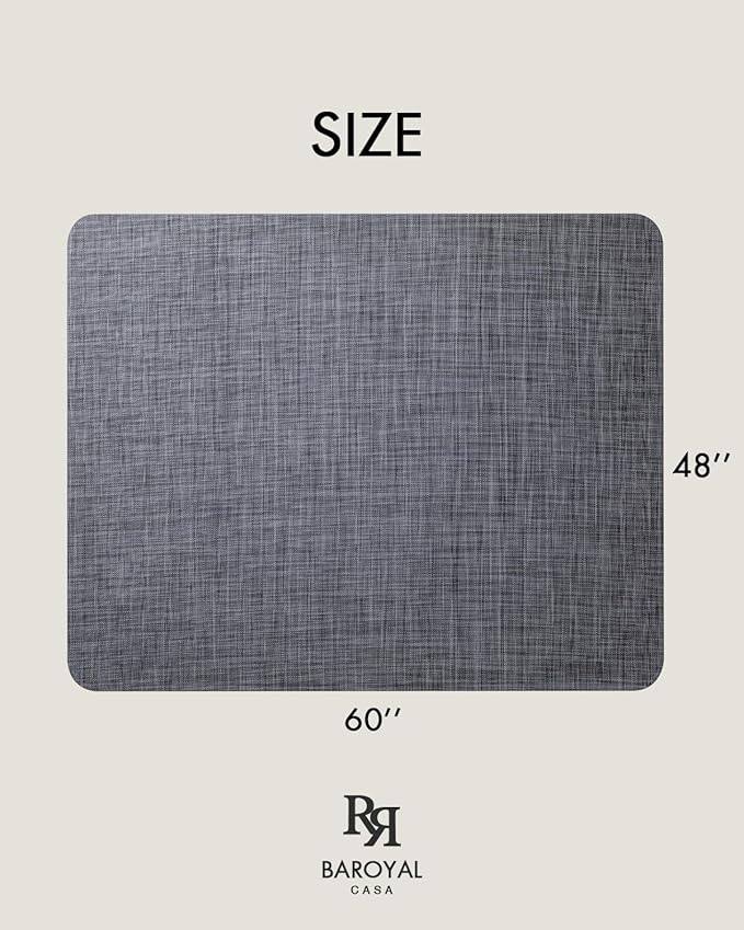 Office Chair Mat for Hardwood Floor Under Desk Computer Rolling Chair Mat for Wood/Tile Floor Non-Slip Heavy Duty Desk Rug PVC Plastic Hard Floor Protector 48" x 60" (Cool Grey)
