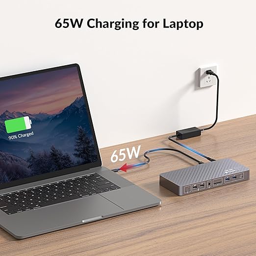 AV Access iDock P10 KVM Docking Station Dual Monitor for Laptop & Desktop, KVM Switch 2 Monitors 2 Computers with Ethernet, EDID, 4K@60Hz Dual HDMI Display, 4xUSB-A, 1xUSB-C, Power Supply for Laptop