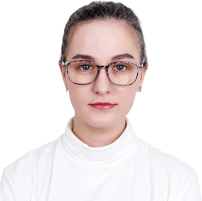 VisionGlobal 2 Pack Blue Light Blocking Glasses for Women Men, Stylish Square Frame(Pink+Leopard)