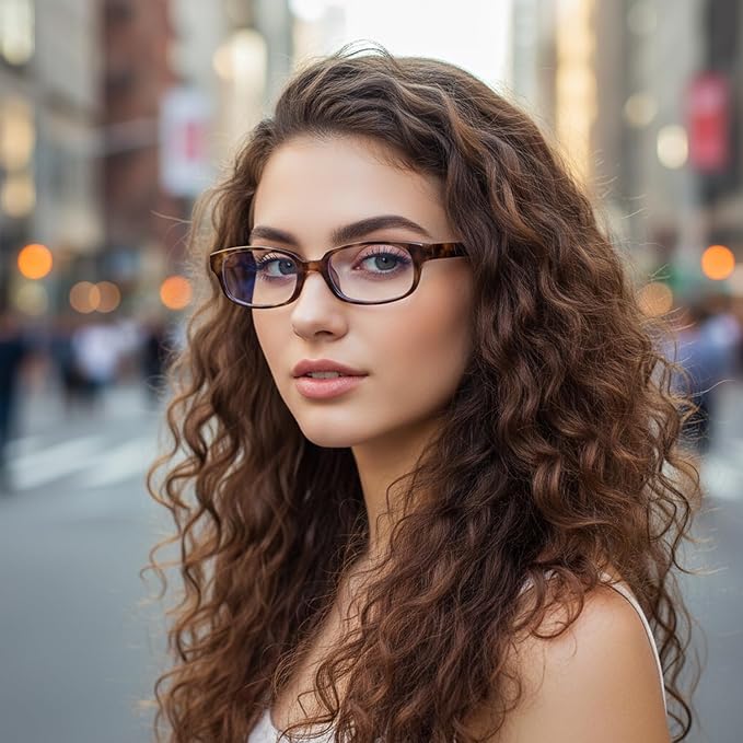 HJSTES Vintage Blue Light Glasses for Women Men Round Bluelight Blocking Glasses Thick TR90 Frame Eyeglasses