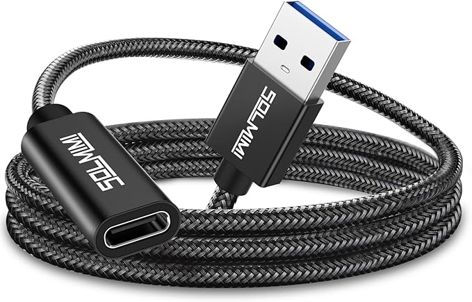 USB C Female to USB Male Adapter 4FT(1.2M), Upgraded Type C to USB 3.0 Male Adapter with 5Gbps High-Speed Data Transmission for Laptop, Charger, Power Bank, U Disk(Net Cord Length 3.7ft)