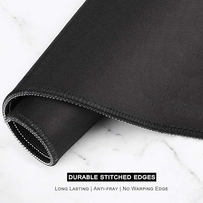 Auhoahsil Large Mouse Pad, Full Desk XXL Extended Gaming Mouse Pad 35" X 15", Waterproof Desk Mat w/Stitched Edge, Non-Slip Laptop Computer Keyboard Mousepad for Office & Home, Colorful Marble Design