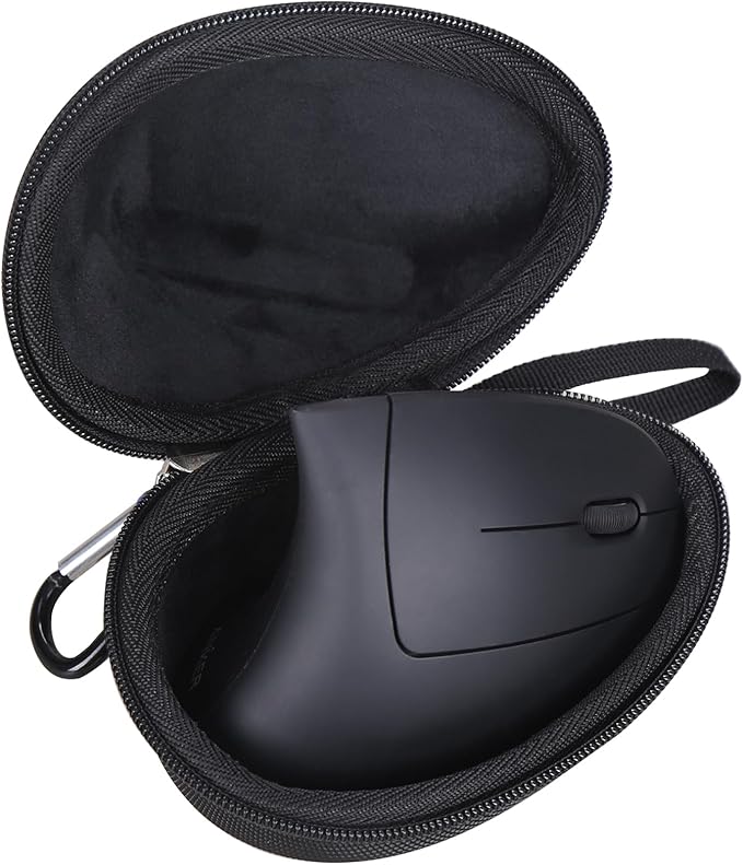 Case for Anker 2.4G Wireless Vertical Ergonomic Optical Mouse for TECKNET for JYKEYMOUT - Hard Travel Protective Carrying Storage Box (Black)