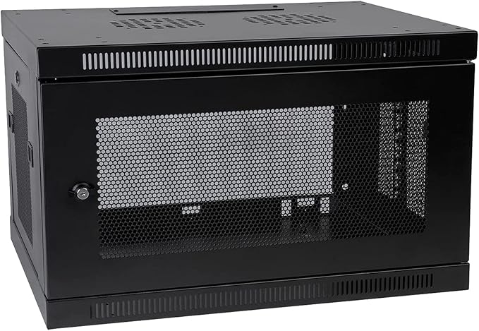 Black 6U Wall Mount Rack Enclosure Server Cabinet, 16.5" Deep, Switch-Depth (SRW6U), Apply to Office Space, Network Wiring Room, Computer Room, Data Room,Control Center,etc, Sold by MendyNet