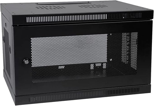 Black 6U Wall Mount Rack Enclosure Server Cabinet, 16.5" Deep, Switch-Depth (SRW6U), Apply to Office Space, Network Wiring Room, Computer Room, Data Room,Control Center,etc, Sold by MendyNet