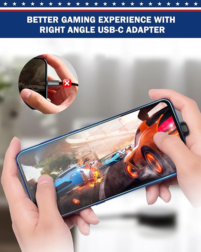 180 Degree USB C Adapter U Shape 40Gbps Data Transfer USB 4.0/Thunderbolt 4 Type C Male to Female Connector Extender for Mobile Phone, Switch, Steam Deck, Tablet, Laptop (20 Pack)