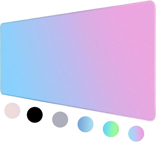 Bloss Pink Desk Mat, Non-Slip Desk Pad Mat, Large Mouse Pad for Keyboard and Mouse, Mousepad with Stitched Edges, Keyboard Pad for Gamer, Office(35.4×15.7 Inches)