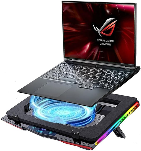 Cooling Pad for Asus ROG M16 M15 Zephyrus Strix G16 G14 G15 G17 TUF Series Gaming Laptop,It is a Heat Dissipation Monster with Powerful Turbo Fan Can Fast Cooling,RGB Light Mode