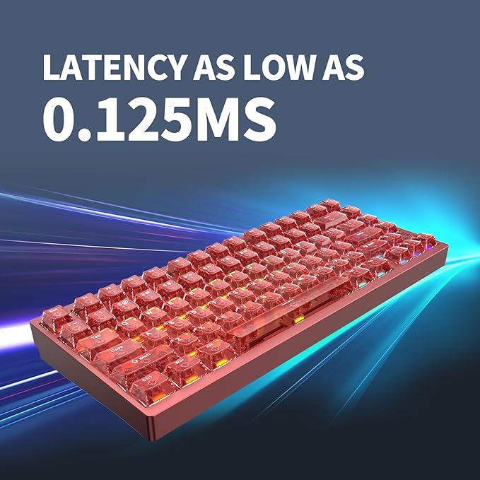MG75PRO 81 Keys Wired Magnetic Switch Mechanical Keyboard, Hall Effect, 8KHZ/ARGB/CNC Aluminum, Gasket Structure Gaming Keyboard(Red)