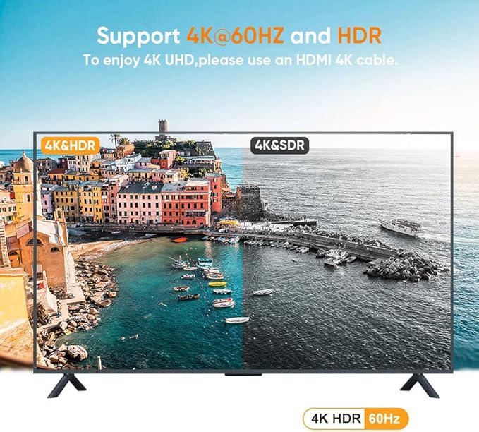 CableCreation Active DP to HDMI Adapter HDR 4K@60Hz 2K@144Hz 1080P@144Hz, Braided DisplayPort 1.4 to HDMI 4K Converter (Male to Female), Support Eyefinity Multi-Display, Aluminum