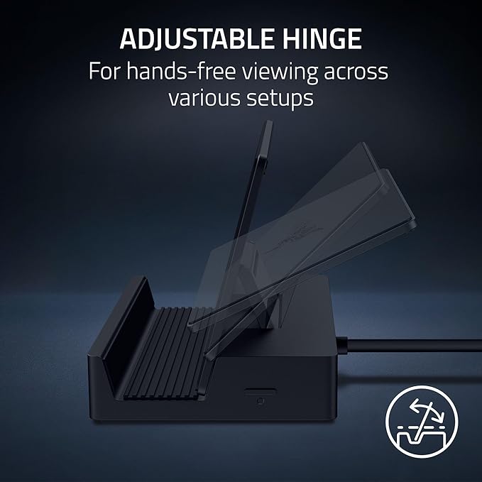 Razer Handheld Dock Chroma: Charging Hub & Expand Connectivity for Mobile Gaming & Tablets - iPhone 16, Steam Deck, ROG Ally, Switch & More - USB C, USB A (3), HDMI, GbE - 100W Power Passthrough