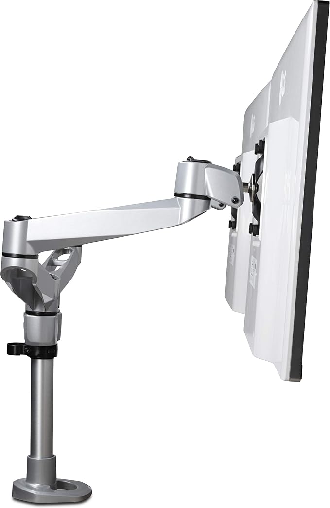 StarTech.com Desk Mount Dual Display Arm, Premium Articulating VESA Mount for Screens up to 27" (17.6lb/8kg), Height Adjustment, Rotate, Tilt, Swivel, Clamp or Grommet Base, TAA