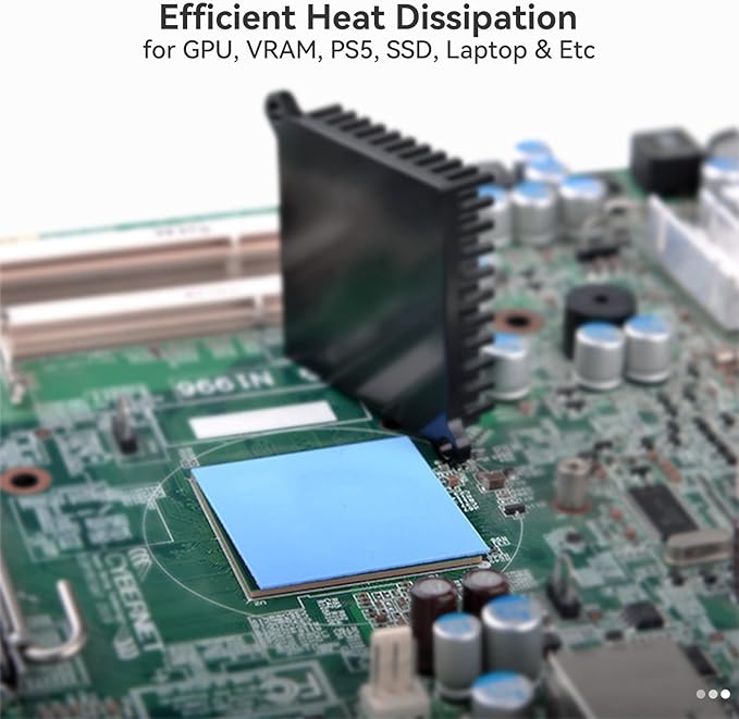 Aairhut Thermal Pad Kit: 4 x 100x100mm Pre-Scored Sheets (0.5mm + 1mm + 1.5mm + 2mm) - Each Yields 100 x 10x10mm Pads for GPU, SSD, Laptop