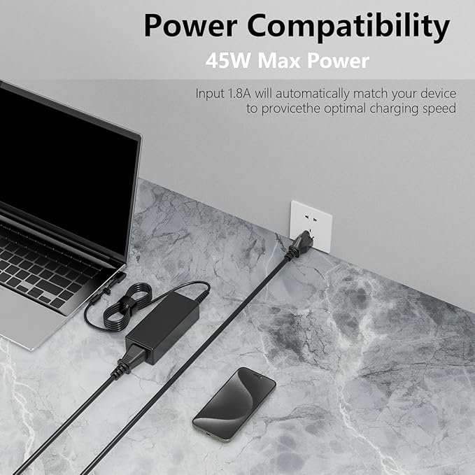 45W Laptop Charger Compatible with Acer Aspire 3 15 14 spin14 A314 A315-58 A315-58G A314-22 A314-21 A314-31 A315-34 A315-21 A315-22 A315-53 A315-23 A317-55P A315-44P A315-24P A315-57G A315-41 A314-23P