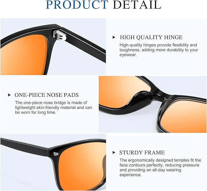 Blue Light Glasses For Woman Men - Anti Eyestrain Computer Gaming Eyeglasses Blue Light Blocking Glasses