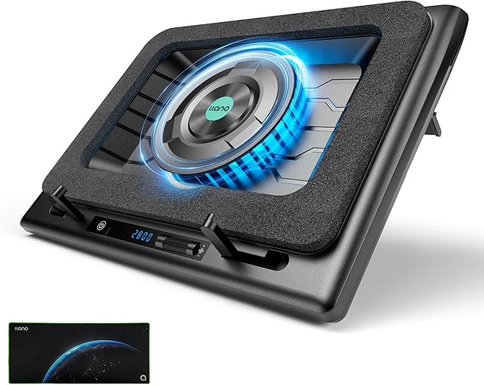llano Laptop Cooler Bundle with Glass Mousepad Large Size