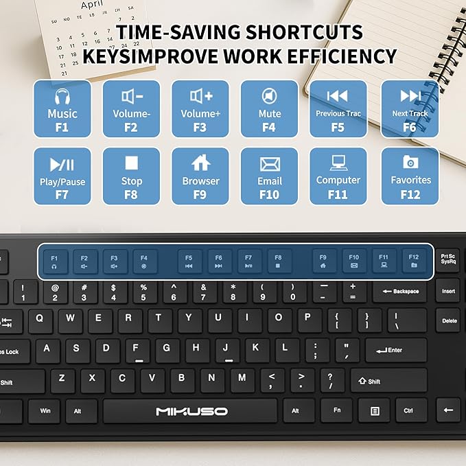 Fade-Proof Lettering Wired Keyboard Full Size - Black Office Keyboard With Laser Etched Keys, Integrated Bracket, Spill-Resistant Design 5.2ft Usb Cable For Windows - Ergonomic Typing For Home Office