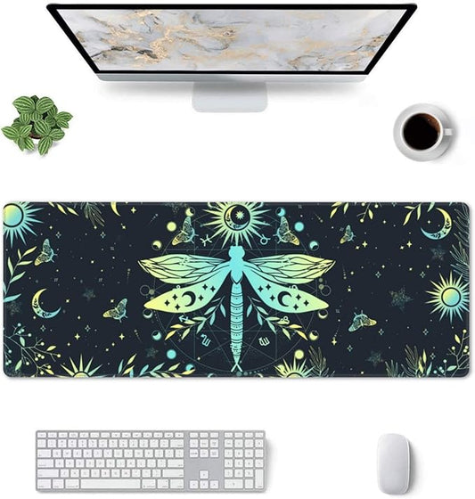 Dragonfly Mouse Pad XL Large Mousepad Non Slip Rubber Base Desk Mat for Laptop Computer Gaming 31.5" X 12"