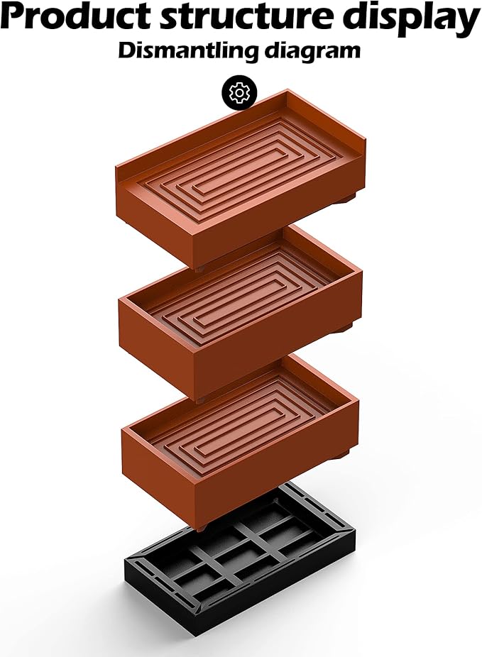 Furniture Risers, Tclouda Bed/Sofa/Desk/Table/Chair Leg/Fridge Lifts to 1.5, 3 and 4 in, Rectangle Adjustable Risers Blocks for Extenders, Heavy Duty Supports Up to 1300 Lbs, 4 in-Brown-Rectangle