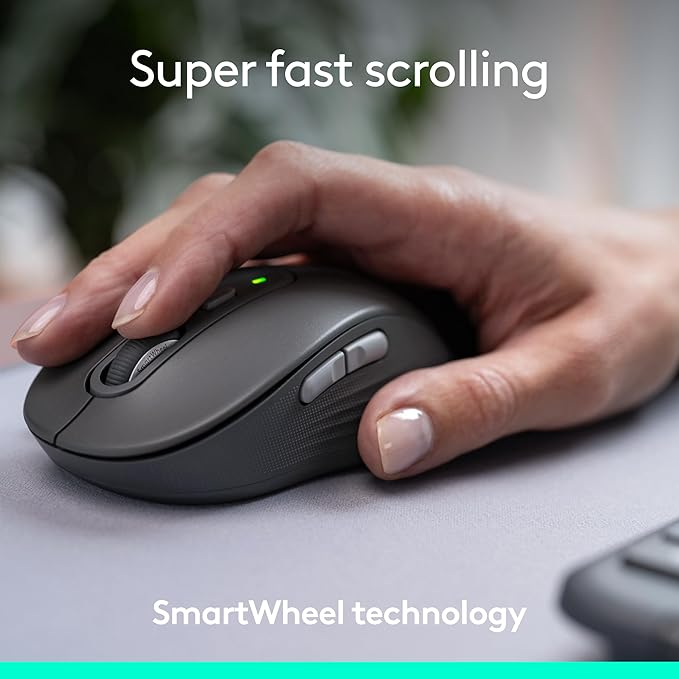 Logitech Signature Slim MK955 Combo for Business | Copilot Edition, Microsoft Copilot, Copilot in Windows, Wireless Keyboard and Mouse, Quiet Typing, Secure Receiver, Bluetooth, Windows - Graphite