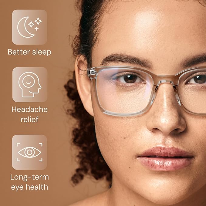 Gaoye Blue Light Glasses for Computer & Gaming - Anti UV Ray Lenses, Scratch-Resistant & Comfort Fit