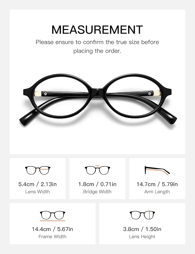 Slocyclub 2 pack Fashion Oval Glasses for Women Men Vintage Oval Small Frame Eyeglasses Retro Blue Light Blocking Glasses, Black and Whiskey Tortoise