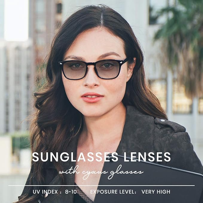 Cyxus Blue Light Glasses Men Women Reduce Eye Strain UV Blocking for Office Work Computer Screen 8082