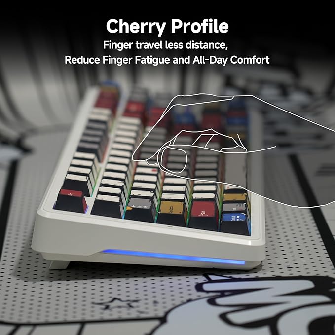 137 Versatile PBT Keycaps, No Tearing, Never Fade & Non-Slip, Vibrant RGB Backlit Keycaps for Mechanical Keyboard (Typing, Gaming, Anime Passion) Ergonomic (Doubleshot MX, Fit All Layout)