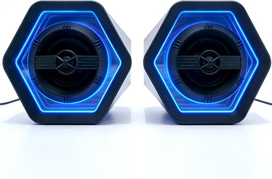 PC Gaming Speakers Maximum 50W for Laptop Mac Desktop Computer Woofer Speakers Bluetooth USB AUX Inputs RGB Lights Multimedia Speakers