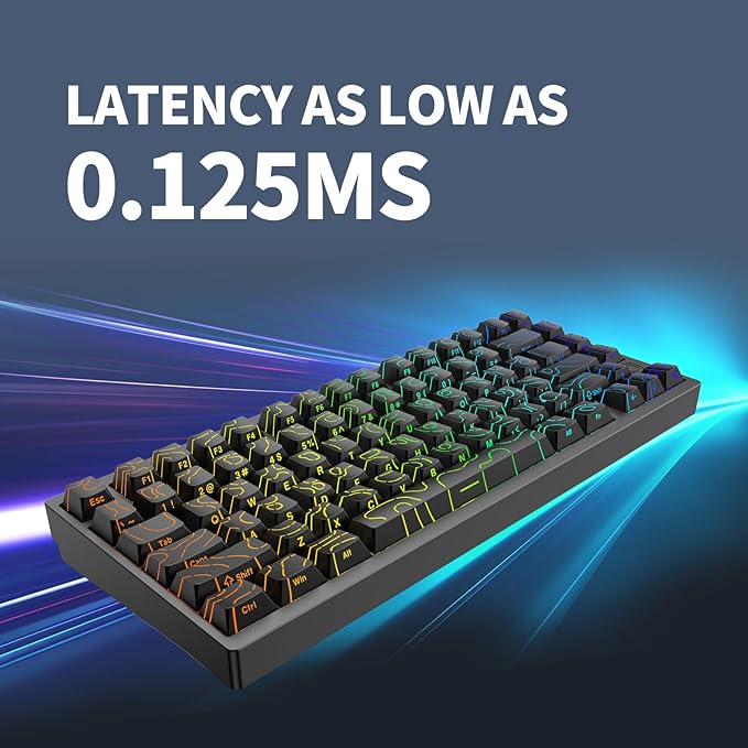 MG75PRO 81 Keys Wired Magnetic Switch Mechanical Keyboard, Hall Effect, 8KHZ/ARGB/CNC Aluminum, Gasket Structure Gaming Keyboard(Black)
