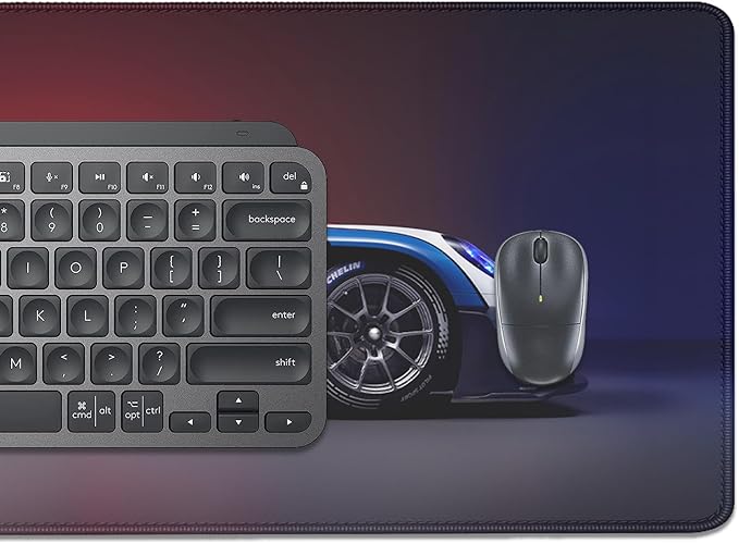 Mouse Pad Mouse Mat Large,Stitched Edges Non-Slip Waterproof Rubber Base Mouse Mat for Office Home Work Gaming(31.5X11.8 in) (Car)