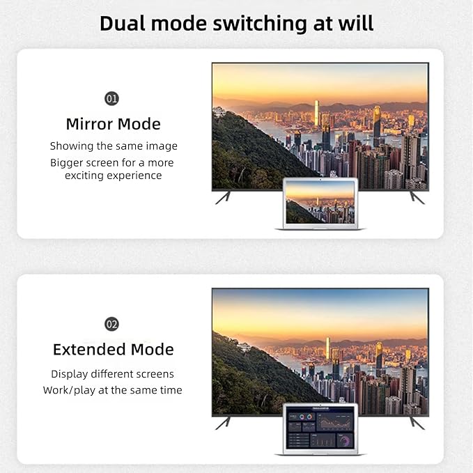 HDMI to USB C Adapter, 4K@60Hz Portable Monitor, AR Glasses XREA 0ne、Air 2 Pro/VTURE Pro/RayN0 Air 2s, HDMI Male(Source) to USB C Female(Display) Laptop,Switch,ROG Ally,Steam Deck