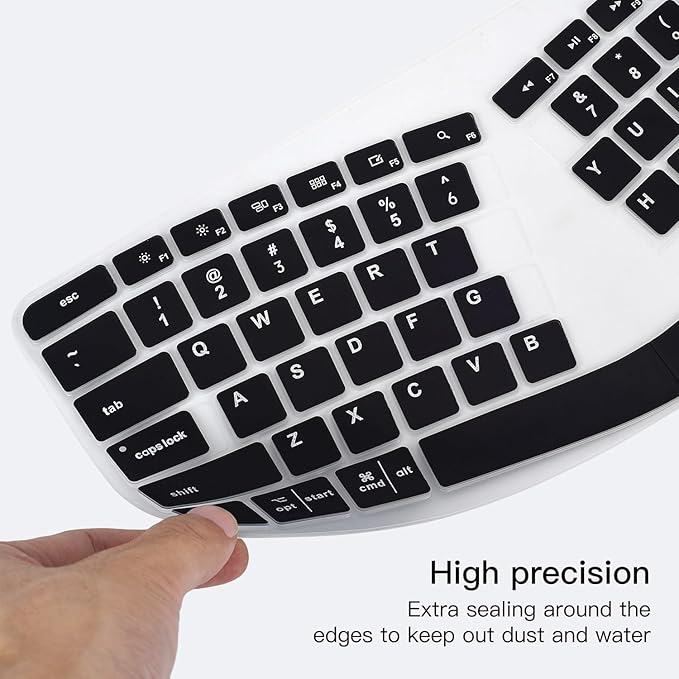 Keyboard Cover for Logitech Ergo K860 Wireless Ergonomic Keyboard, Black