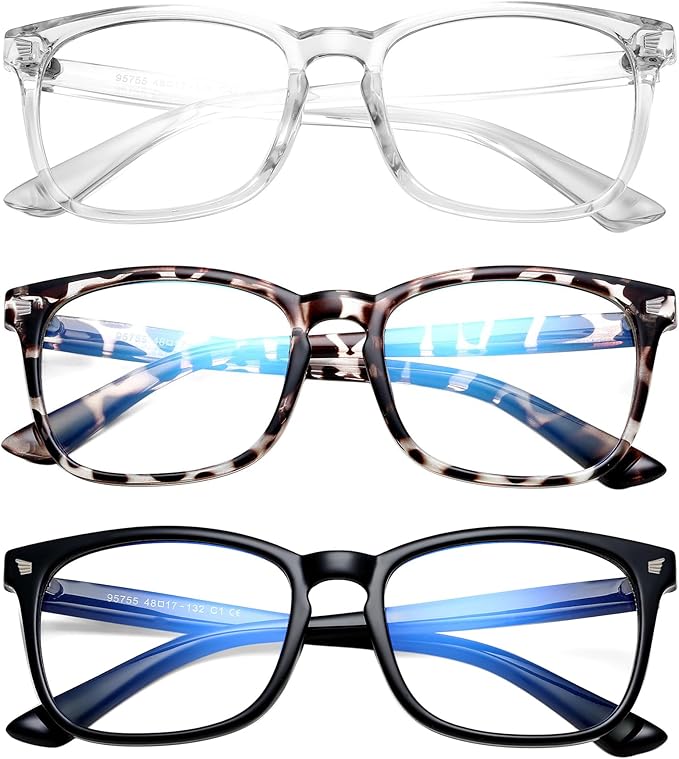 Hycredi Kids Blue Light Blocking Glasses for Boys & Girls – Reduce Eye Strain from Screens, Computer, Gaming, TV & Phone