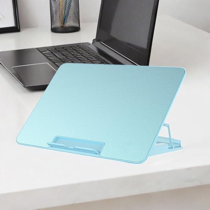 Laptop Cooling Pad with 6 Fans and Adjustable Height for Enhanced Performance, Blue