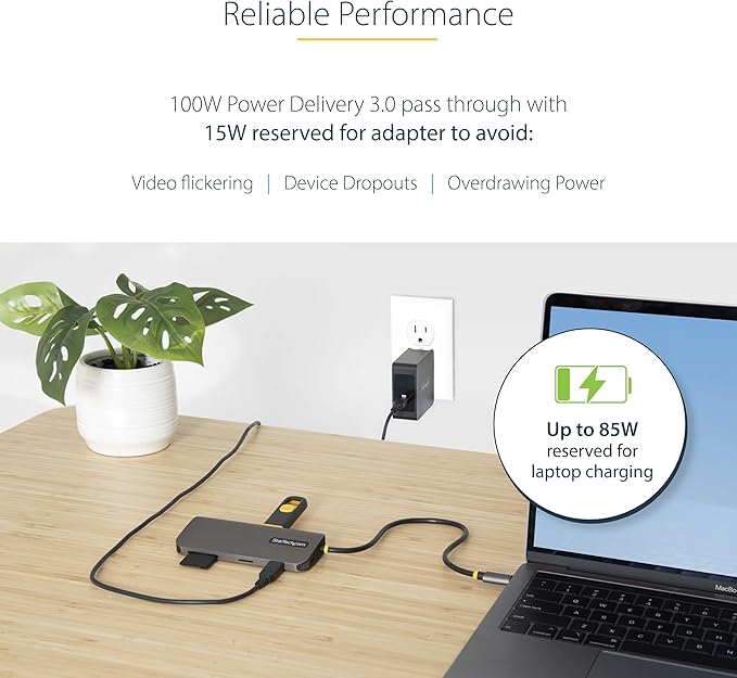 StarTech 24-Pack USB-C Docking Station for MacBook Pro M1 M2 M3 M4 and Windows, 4K 60Hz HDMI, USB 5Gbps, 100W Charging