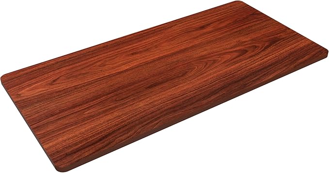 FLEXISPOT Whole Piece 48"x30" Desktop 1" Thickness Height Adjustable Desk Rectangular Tabletop Mahogany Board (48INCH Mahogany Top)
