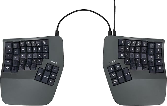 Kinesis Advantage360 Split Ergonomic Keyboard - USB-C | Quiet Mechanical Switches | Fully Programmable | Contoured Shape | Adjustable Tenting | PBT Keycaps